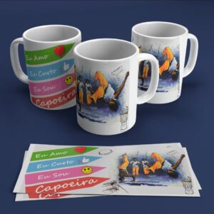 Keramiktasse Eu Curto - Aú sem as Mãos 330ml